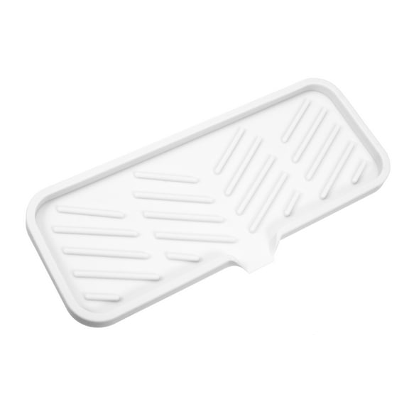 Vocoste Soap Dish, Soap Cleaning Storage, Keep Soap Dry for Home Bathroom Kitchen, Silicone, White, 23x10cm