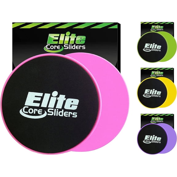 Elite Sportz Core Sliders for Working Out - Pack of 2 Compact