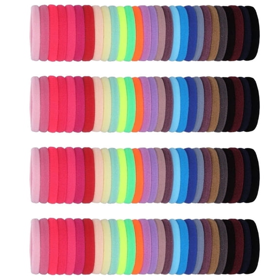 100Pcs Cute Rubber Hair Bands,No Crease Ponytail Holders,High Elastic Hair Ties,Tiny Soft Hair Elastics,Baby Hair Tie Scrunchies,Colored Hair Accessories