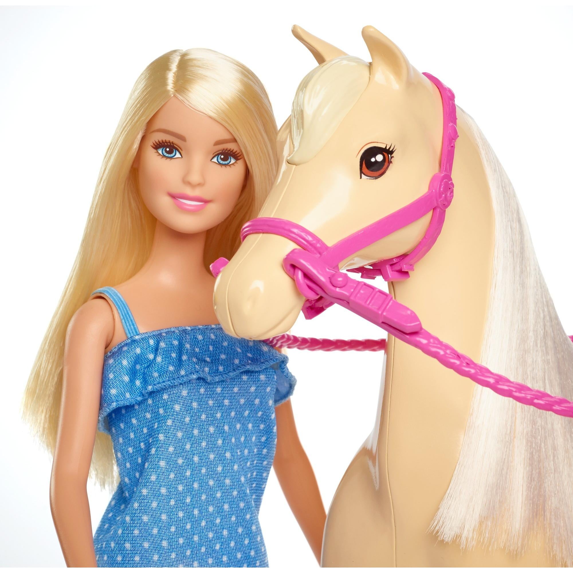 barbie doll and horse playset