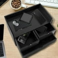 thumbnail image 6 of Desk Organizer with Drawers Countertop Drawer Organizer Drawers for Desk Top Home Office Workspace Bathroom Toiletries Supplies (black with shelf), 6 of 14