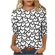 thumbnail image 2 of Xuyuer 3/4 Sleeve Round Neck Top - Women's Versatile 3/4 Sleeve Casual Shirt for Layered Spring Outfits, Transitional Season Styling & Effortless Daily Wardrobe Essential, 2 of 8