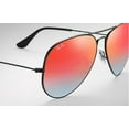thumbnail image 4 of Ray Ban RB3025 AVIATOR LARGE METAL 002/4W 58M Shiny Black/Red Gradient Mirror Sunglasses For Men For Women, 4 of 5