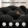 thumbnail image 5 of Convertible Folding Sofa Bed with Back Support, Portable Chair for Living Room Bedroom, Black, 5 of 9