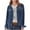 Light blue, variant on IROINNID Women's Casual Short Jacket Turndown Lapel Solid Color Open Front Long Sleeve Outwear, Pink