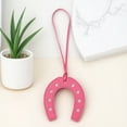 thumbnail image 4 of HengDidi Horseshoe Shaped Keychain Pendant for Car Keys and Bag Decor Decor PU Material Accessory Vibrant Colors Durable Hook Portable Personalized Style Enhancer for Everyday Use, 4 of 5