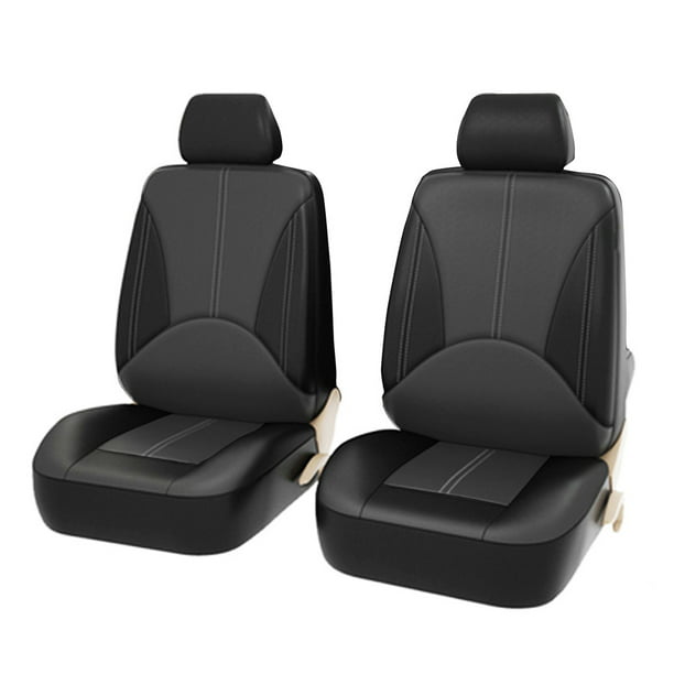Julam Car Seat Covers Front Seats Black Faux Leather Cover Set Universal Accessories Interior Protector Com - How To Protect Leather Car Seats From Wear