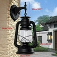 thumbnail image 3 of Fichiouy Outdoor Yard Wall Lighting Exterior Lamp Antique Rustic Sconce Lamp with Bulb Black E27, 3 of 9
