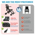 thumbnail image 2 of AOJA Ultra-Lightweight Aluminum Alloy Transport Wheelchair for Adults, Foldable Travel Chair with Flip-Up Armrests and Safety Belt, Supports 286lbs, 2 of 10