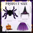 thumbnail image 6 of Hifot Spider Costume for Kids, Spider Wings Tutu Skirt Spiderweb Headband Set Spider Fancy Dress Girls Halloween Costumes Cosplay Party Spider Costume Set Halloween Decoration, 6 of 7