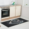 thumbnail image 3 of Ottomanson Machine Washable Heart 2x5 Flatweave Cotton Kitchen Runner Rug, 20" x 59", Black, 3 of 8