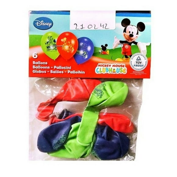 Mickey Mouse Ballons Joyeux Anniversaire en Latex (Lot de 6)