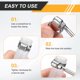thumbnail image 4 of Uxcell 25 Pcs Abrazadera de Manguera 2-1/16"-3" de Acero Inoxidable Ajustable con Tornillo Phillips, 4 of 6