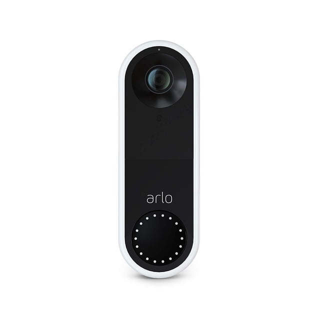 Timbre con vídeo cableado Arlo Essential reacondicionado, vídeo HD, visión de 180°, visión nocturna,