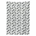 thumbnail image 2 of Birds Tablecloth, Silhouette of Damask Patterned Northern Mockingbirds on Fluctuating Leaves, Rectangle Satin Table Cover Accent for Dining Room and Kitchen, 60" X 90", Grey Black White, by Ambesonne, 2 of 2