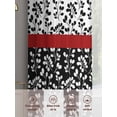 thumbnail image 6 of Black Red Sheer Curtains 96 Inch Length 2 Panels Set, Garden Floral Stripe Aesthetic Flower Boho Voile Window Treatment Semi Sheer Long Curtains Drapes for Bedroom/Living Room/Kitchen 52"x96"x2, 6 of 7