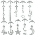 thumbnail image 4 of HOOUN 1Pc Crystal Navel Ring Bell Button Ring Body Jewelry Sexy Beach Piercing US-3, 4 of 9