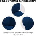 thumbnail image 3 of Funda de sofá superelástica para silla, funda de sofá suave antideslizante de licra, protector de muebles lavable con espuma antideslizante y parte inferior elástica para niños, mascotas Ormromra LRWJ063-11, 3 of 7