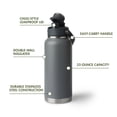 thumbnail image 4 of Ozark Trail 32 oz Stainless Steel Insulated Chug Water Bottle, Soothing Gray, 4 of 12