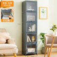 thumbnail image 1 of Gabinete moderno de bambú para sala de estar, muebles para sala de estar, soporte para caída al suelo, puerta de vidrio para dormitorio, estante en capas, 1 of 4