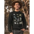 thumbnail image 2 of Quote And Space Objects Sweatshirt Men -Image by Shutterstock, Male Medium, 2 of 4