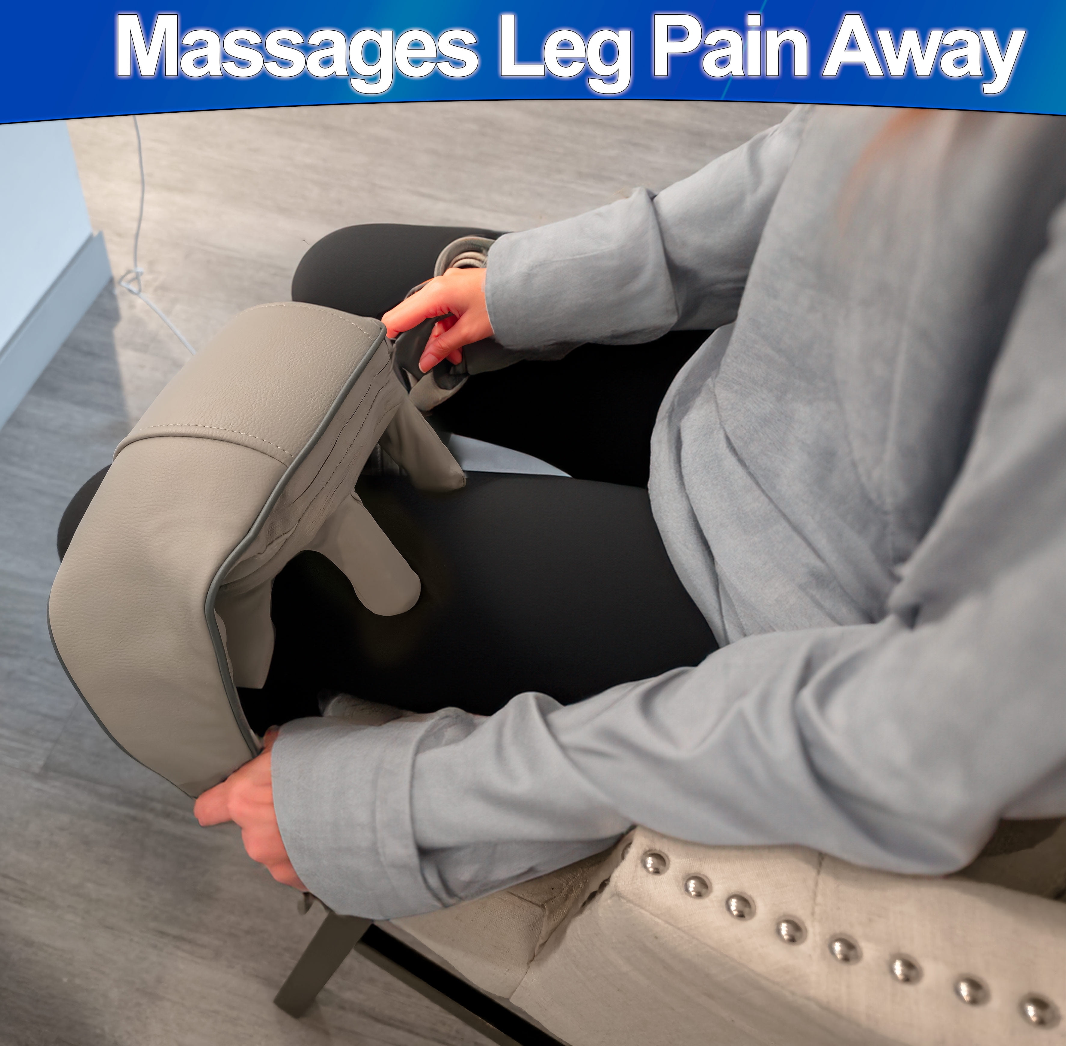 Shiatsu Neck & Shoulder Massager - Ergonomic Deep Tissue w/ Heat, Portable Cordless