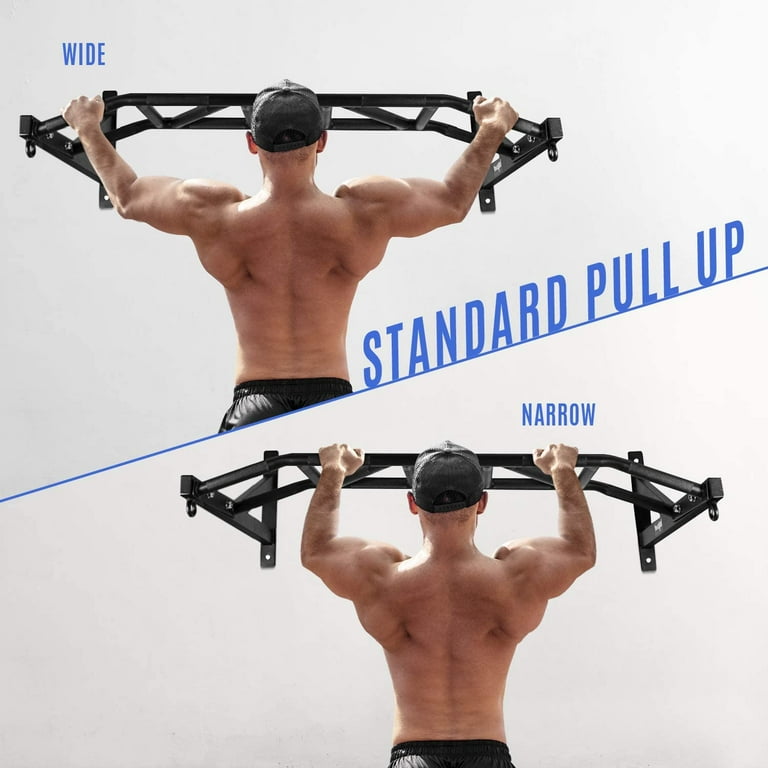 Yes4All Multi Grip Wall Mount Chin Up Bar Black Single