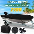 thumbnail image 2 of Waterproof Heavy Duty Open Boat Cover Trailerable Fishing Ski Bass Runabouts,210D Fit 11.5 - 14.7ft, 2 of 10