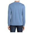 thumbnail image 2 of Mens Long Sleeve Core Blend Cotton/Polyester Tee Light Blue Large, 2 of 6