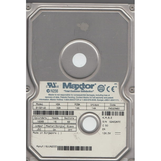 u2 Code Fa5n60 Kmbe Maxtor 10 2gb Ide 3 5 Hard Drive Walmart Com Walmart Com