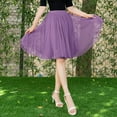thumbnail image 2 of Mepaouo Women's Petticoat Skirt Vintage Tutu Crinoline Underskirt Tulle Elastic High Waist Midi Skirts, 2 of 4
