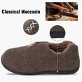 thumbnail image 2 of Women's Memory Foam Slippers Comfort Plush Fleece Lined House Shoes for Indoor & Outdoor,Brown,Size 10, 2 of 5