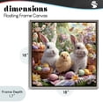 thumbnail image 4 of Stupell Industries Cottage Easter Animals & Eggs Gray Floating Frame Canvas Art, 18 x 18, by The Wands Want, 4 of 8
