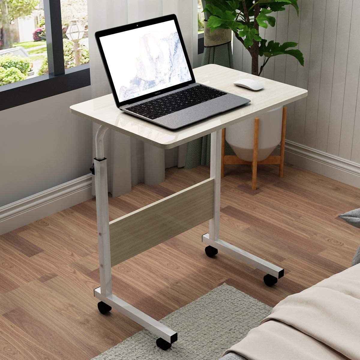 24''x16'' Rolling Laptop Desk Cart Height Adjustable ...