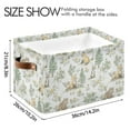 thumbnail image 4 of Yayeee Canvas Storage Basket with Handles for Shelves Fabric Bins Closet Organizer, Watercolor Forest Pattern, 4 of 8