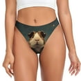 thumbnail image 1 of Balery Lotus Leaf Starry Sky Guinea Pig Tangas de Algodón para Mujer con Estampado – Ropa Interior Sexy, Transpirable, G-string-X-Small, 1 of 6