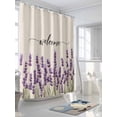 thumbnail image 3 of Shower Curtains Watercolor Lavender Floral Bath Curtain Vintage Plant Waterproof Bathroom Shower Curtain Set with Hooks Decoration 72 x 72 Inches, 3 of 7