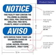 thumbnail image 3 of Food Allergy Notice Milk, Eggs, Fish, Crustacean, Nuts, Bilingual Sign, OSHA Notice Sign,, 3 of 8