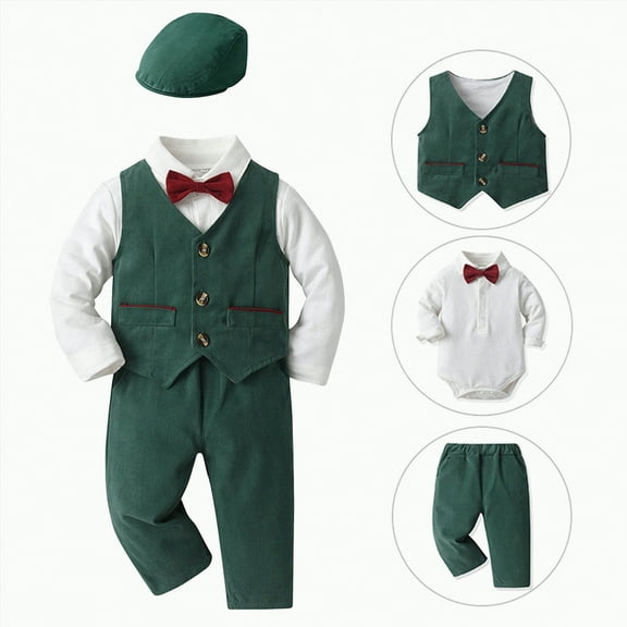 Toddler Boys Outfit Sets Baby Boy Autumn Winter Cute Long Sleeve Pocket 0 6 12 18 24 Months 2T 3T 4T Party Wear Set 2Pcs