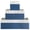 White/Blue-6 Pack, variant on Fine Linen Fabric Cube Storage Organizers Black/Gray-6 Pack For Shelves Home Closet Drawers
