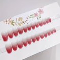thumbnail image 2 of Short Press On Nails French Pink Fake Nails With Design, Acrylic False Nails, Full Coverage False Nails, Nail Accessories, 2 of 4
