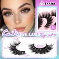 thumbnail image 3 of Pestañas postizas Losha Fluffy Cat Eye 3D de visón sintético, 7 pares, 3 of 7