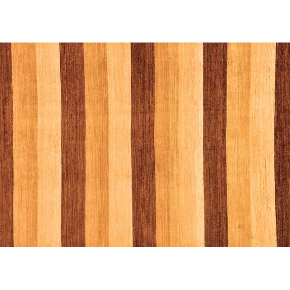 Ahgly Company Indoor Rectangle Solid Orange Modern Area Rugs, 4' x 6'