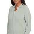 thumbnail image 4 of Alfred Dunner Womens Zip-Front Chenille Collared Cardigan, 4 of 4
