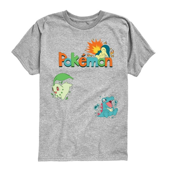 Pokémon - Gen 2 Chikorita, Tepig, Totodile - Youth Short Sleeve Graphic T-Shirt