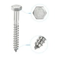 thumbnail image 3 of Uxcell M6 x 50mm 304 Stainless Steel Hex Lag Screws for Wood 10 Pack, 3 of 5