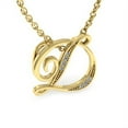 thumbnail image 2 of SuperJeweler D Initial Necklace In Yellow Gold With 7 Diamonds, Serif Style, With Free 18 Inch Cable Chain, For Women, 2 of 7