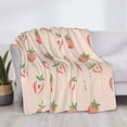 thumbnail image 3 of Fuzoiu Strawberries Print Flannel Blanket,Throw Blanket,Flannel Home Decor,Fleece Bed Blankets,Cozy Soft Blanket for Bed, Sofa, Camping, and Travel-40"x30", 3 of 6