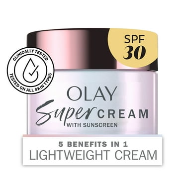 Olay Face Cream Super Serum Cream Face Moisturizer SPF 30, Mini Trial Size, 15 mL