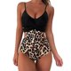 thumbnail image 2 of Bikini sin espalda con estampado de bloque de color sexy para mujer Traje de baño de una pieza Traje de baño Conjunto de ropa de playa Fridja  nalpqowj21062, 2 of 5